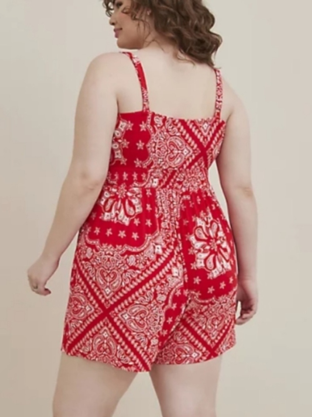 TORRID 1X SUPER SOFT PAISLEY ROMPER BNWT!! - Picture 3 of 4